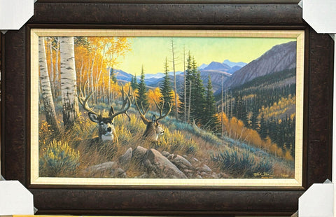 Michael Sieve Indian Summer S/N Deer Art Print-Framed 34 x 22