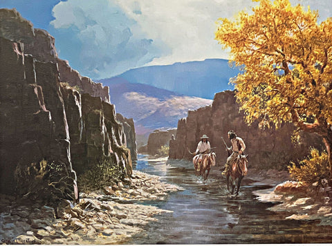 Olaf Wieghorst S/N Native American Western Art Print No Tracks 25 x 18.5