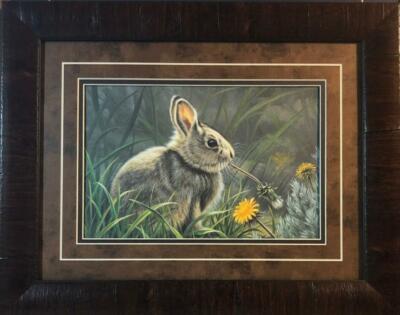 Paul Krapf Spring Cottontail Rabbit Art Print-Framed 19 x 15