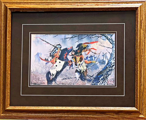 Ray Whitson Framed Native American Art Print TWO INDIANS (21"x17")