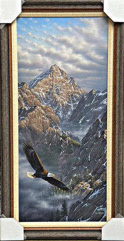 Rick Kelley Liberty's Flight S/N Canvas Art Print-Framed 18.75 x 35.5