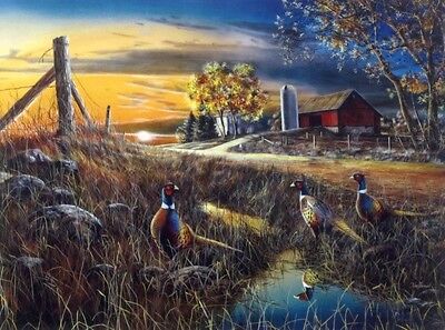 Roadside By Jim Hansel Pheasant Farm Art Print Image Size 28" x 19"