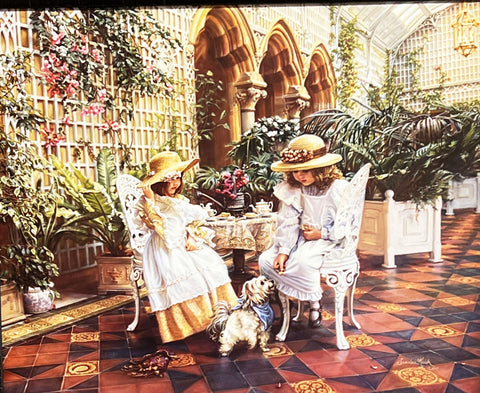 Sandra Kuck Open Edition Children's Print Tea for Three (20"x16") Art Print
