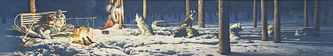 Scott Kennedy S/N Sled Dog Art Print Never Alone with cert 38"x6.5"