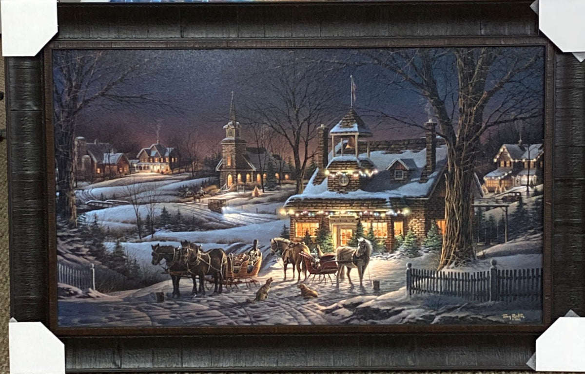 Terry Redlin Evening Rehearsals Holiday Christmas Print-Framed 36.5 x 23