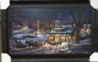 Terry Redlin Evening Rehearsals Holiday Christmas Print-Framed 36.5 x 23