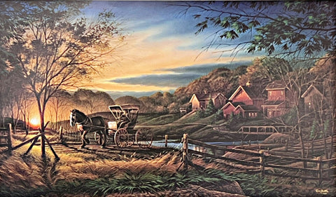 Terry Redlin S/N Old Time Doctor Print Morning Rounds (28"x16.25") COA