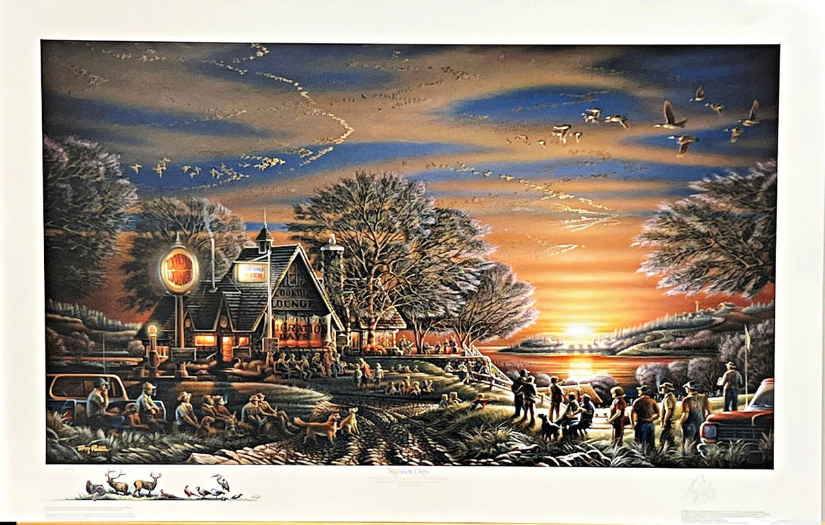 Terry Redlin Waterfowl Signed/Numbered Art Print Migration Days with COA (32"x18.5")