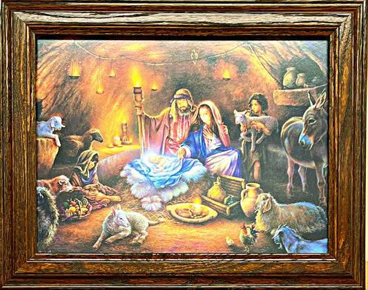 Thomas Dubois Framed Christmas Manger Scene No Room at the Inn (14.5x11.5)