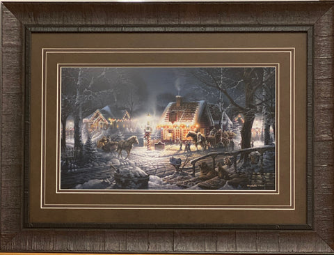 Terry Redlin Sweet Memories Christmas Lights  Art Print-Framed 27.5 x 20.5