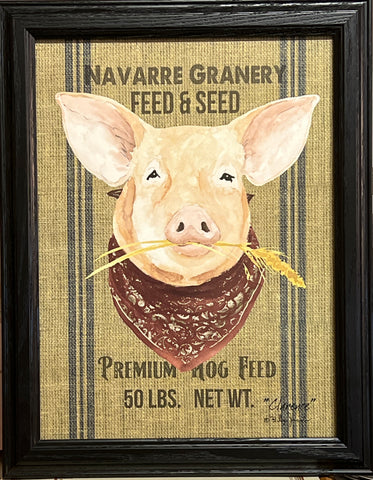 Billy Jacobs Clarence Pig Farm Feed Store Art Print