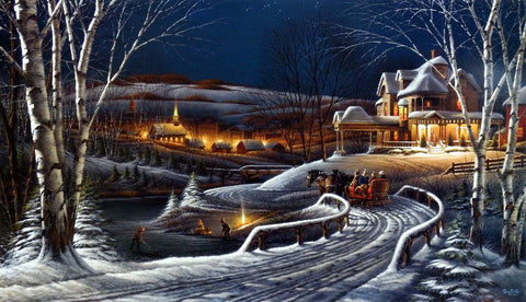 Terry Redlin Family Traditions - 32" x 18.5" 2009 Numbered Only Holiday Print