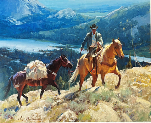Bill Anton Over the Pass 15x12 Cowboy Art Print-