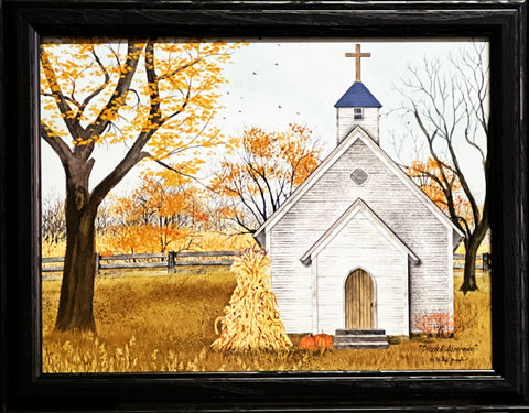 Billy Jacobs Blessed Assurance Church Fall Art Print-Framed 18.5 x 14.5