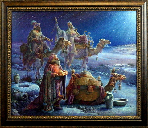 Tom Dubois And The Wise Men Came Bearing Gifts- Framed