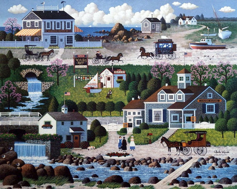 Charles Wysocki Crickethawk Harbor Stretched Canvas