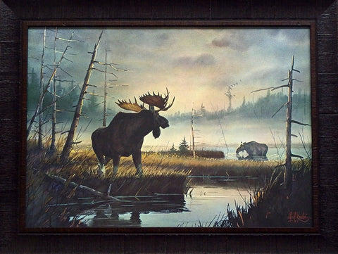 Kouba Moose Country-Textured-Framed