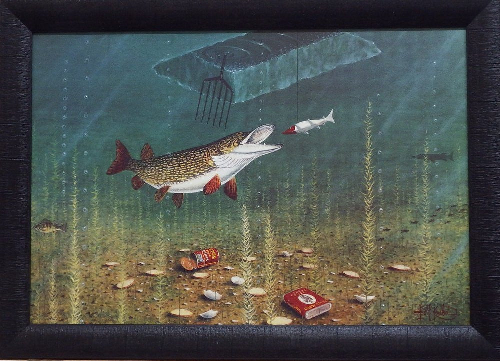 Les Kouba Darkhouse Action Textured Framed Print