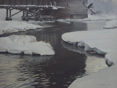 Robert Bateman Mill Pond Canada Geese