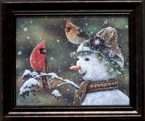 Kim Norlien Winter Visitors II-Framed- Glittered