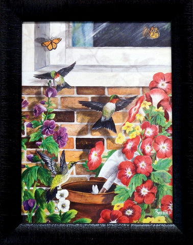 Ray Mertes Hummingbird Heaven-Framed