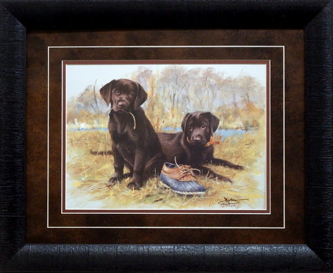 Jim Killen That's my Puppy-Chocolate Lab-Signed Print-Framed