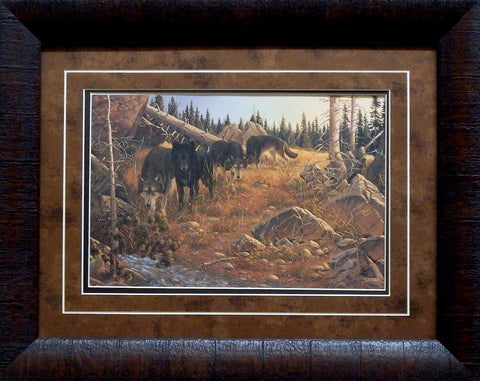 Derk Hansen Scouting Wolves Pack Print-Framed