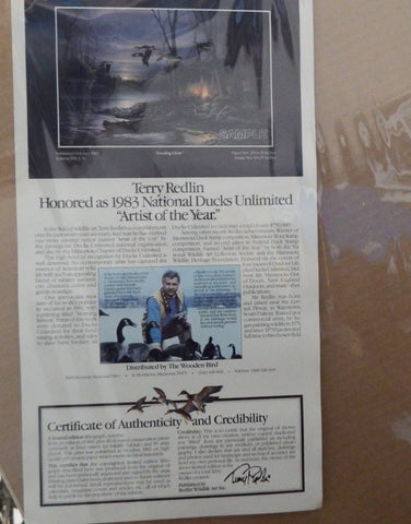 Terry Redlin Evening Glow Signed and numbered with Certificate