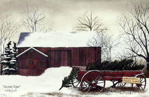 Billy Jacobs Christmas Wagon Christmas Tree Print