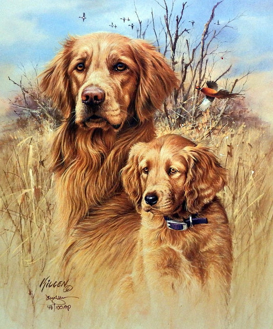 James Killen The Legacy-Golden Retriever S/N Hunting Dog Art Print 14.5x17.5