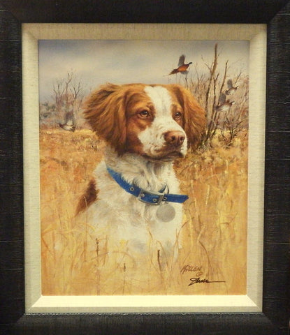 James Killian Top Dog Brittany Spaniel Canvas Giclee Signed-Framed