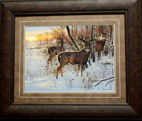 Cynthie Fisher Sunrise Retreat Deer Print -Framed
