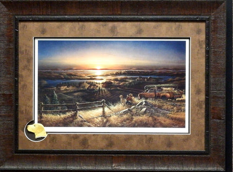 Terry Redlin Best Friends Print Framed with Cameo