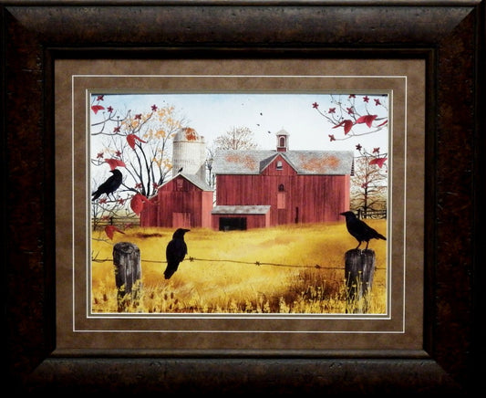 Billy Jacobs Autumn Gold Farm Print-Framed