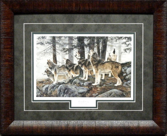 Andrew Kiss Primal Song Framed Wolves Print