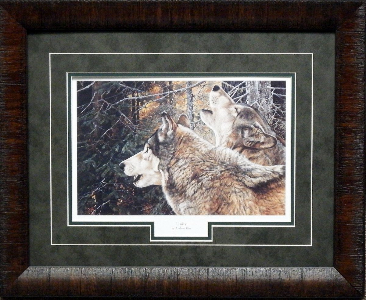 Andrew Kiss Unity Framed Wolves Print