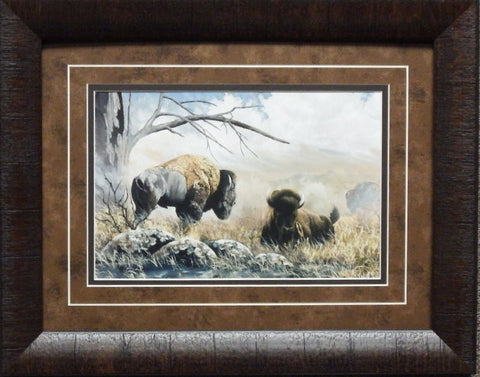 Ray Whitson Buffalo Print-Framed