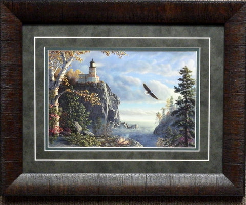 Kim Norlien Guiding Light Eagle Lighthouse Print-Framed