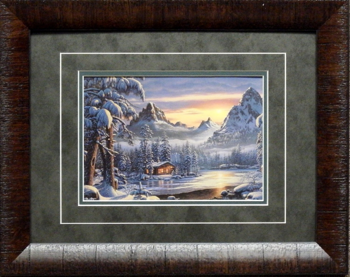 Kim Norlien Evening on Mountain Lake-Framed