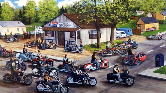Sandra Zylla Hog Heaven Jay Leno S/N Motorcycle Print