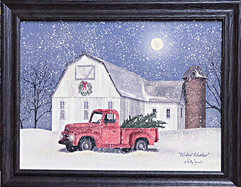 Billy Jacobs Wintry Weather Christmas Tree Farm Art Print-Framed 28 x 22