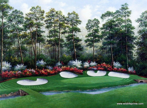 Charles Beck Golf Print Azalea 13th Hole The Augusta National