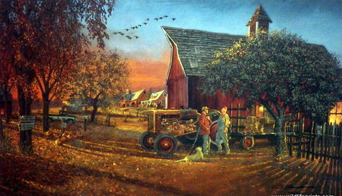 Dave Barnhouse Old Friends - 25"x 15" Signed and Numbered