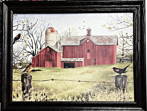 Billy Jacobs Harbingers of Spring Country Farm Art Print-Framed (Solid Wood) 28 x 22