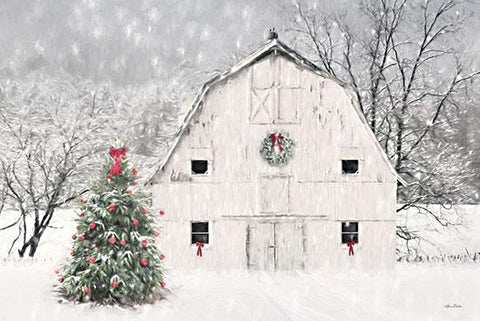Lori Deiter Christmas in the Country Farm Art Print 18 x 12