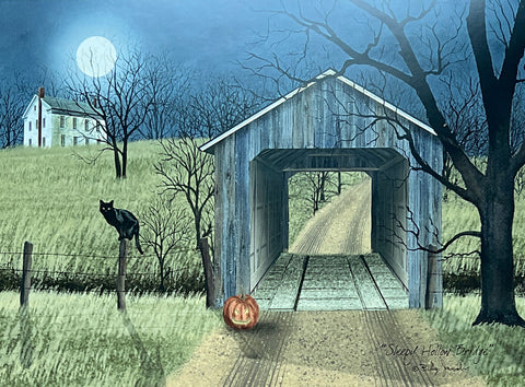 Billy Jacobs Sleepy Hollow Bridge Art PAPER Print 12 x 9