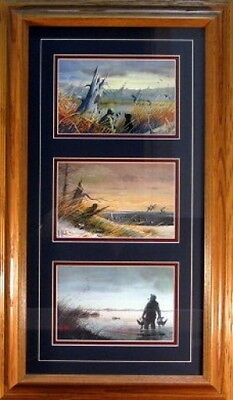Les Kouba Old Pals Hunting Trilogy Framed  14 x 24