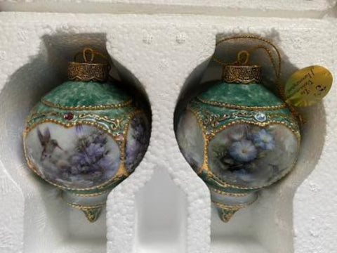 Lena Liu 2 sets Hummingbird Ornaments Bradford Editions with cert MIB