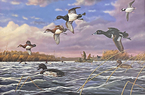 Terry Doughty Water Fowlers Dream Duck Hunting S/N Art Print 25 x 16.5