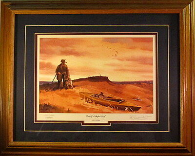 Les Kouba End of a Perfect Day Duck Hunting Signed and Numbered Framed Print